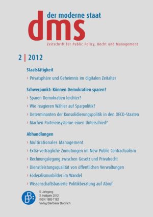 dms 2-2012 | Können Demokratien sparen?