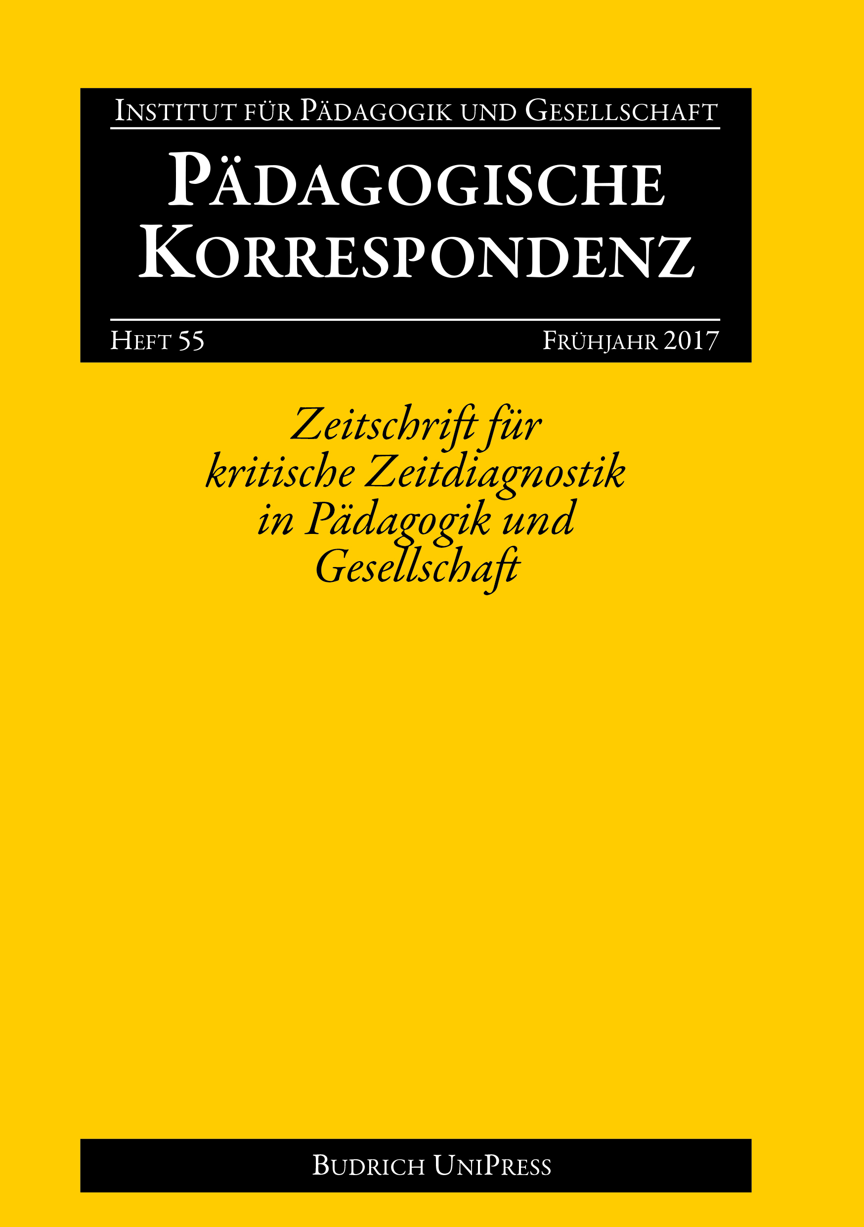Pädagogische Korrespondenz 55 (1-2017) | Freie Beiträge