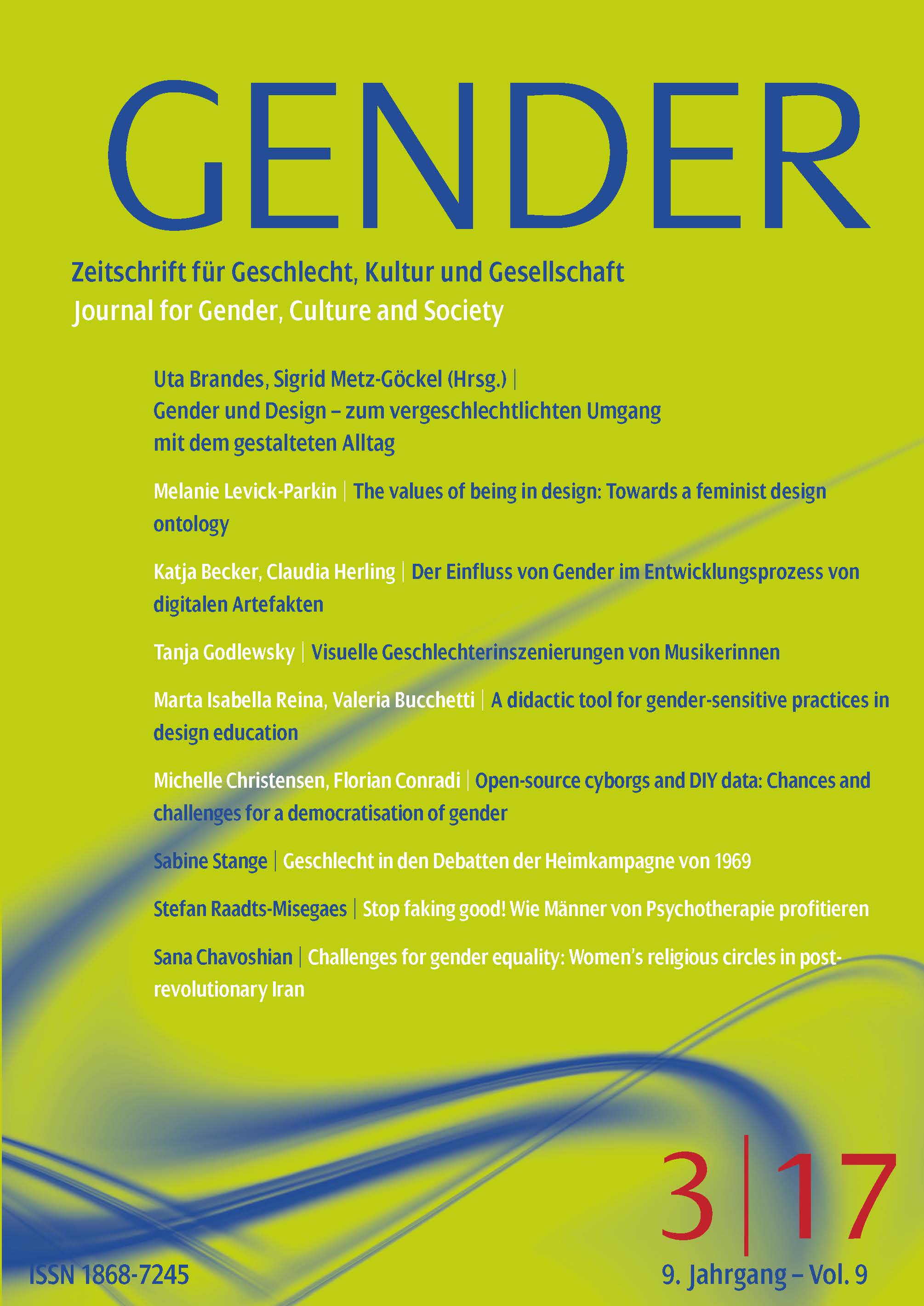 GENDER 3-2017 | Gender und Design – zum vergeschlechtlichten Umgang mit dem gestalteten Alltag
