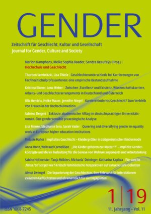 GENDER 1-2019 | Hochschule und Geschlecht