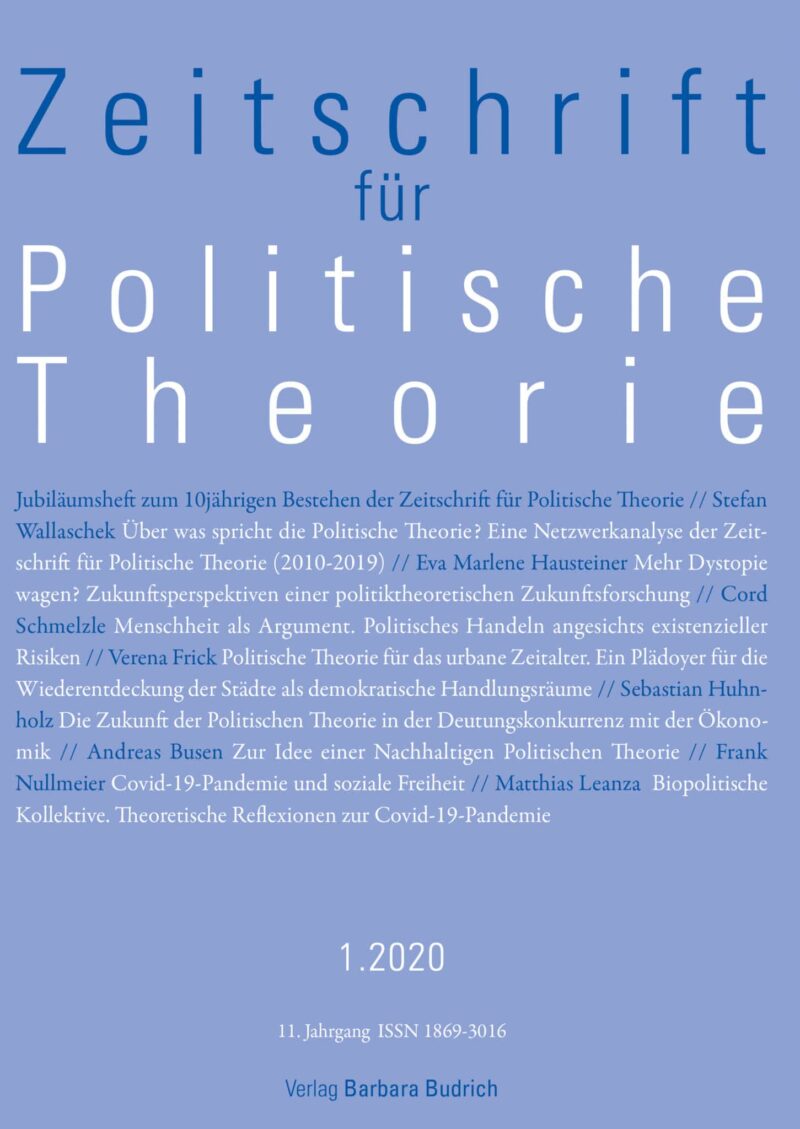 ZPTh 1-2020 | Jubiläumsheft zum 10jährigen Bestehen der Zeitschrift für Politische Theorie