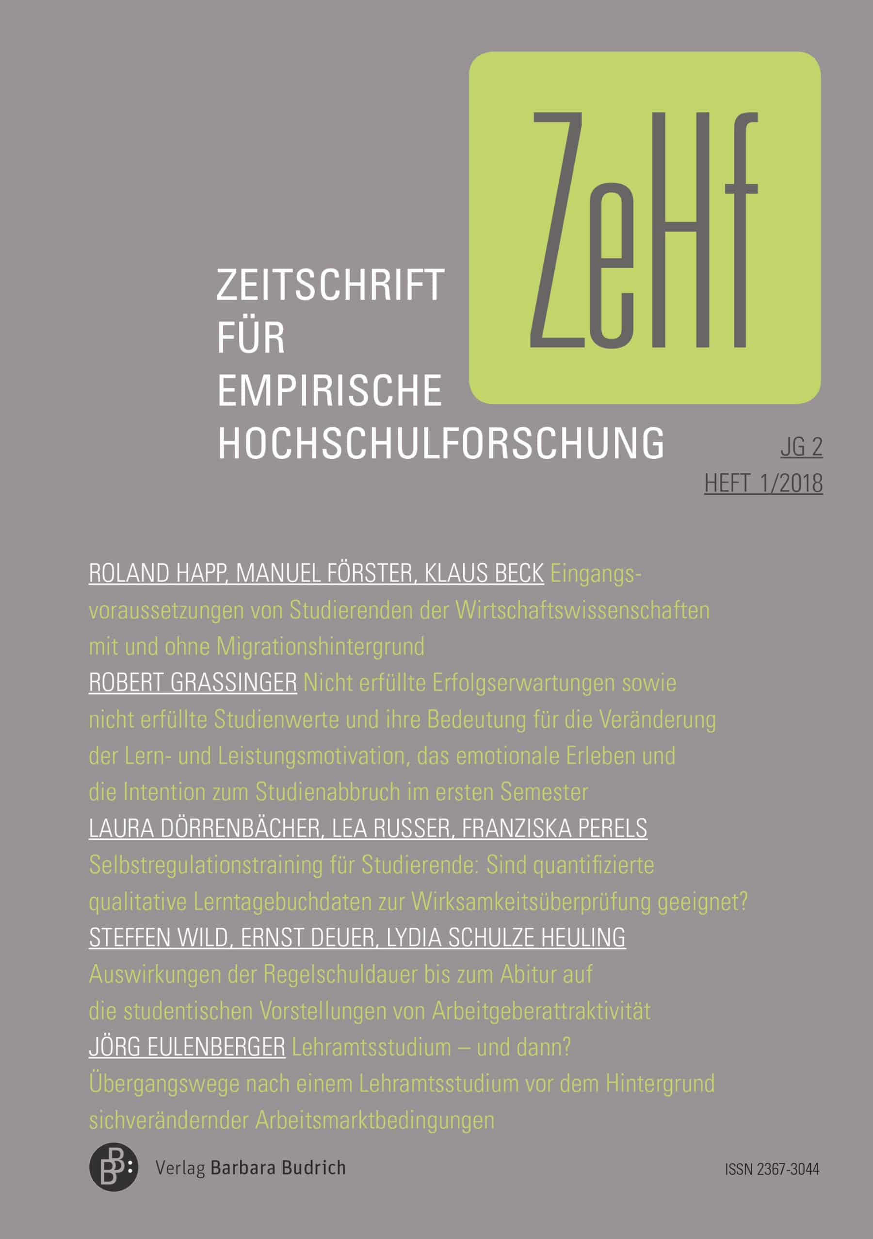 ZeHf 1-2018 | Freie Beiträge