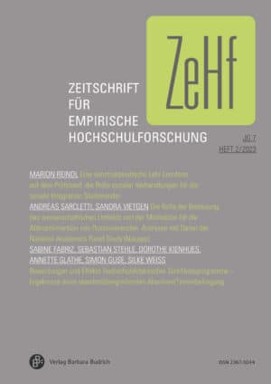 ZeHf – Zeitschrift für empirische Hochschulforschung 2-2023: Freie Beiträge
